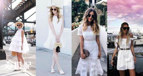 夏季这样穿搭白色连衣裙，让你清新又浪漫
